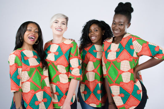 22. Asida (Thanks) Ankara Print Tunic Top