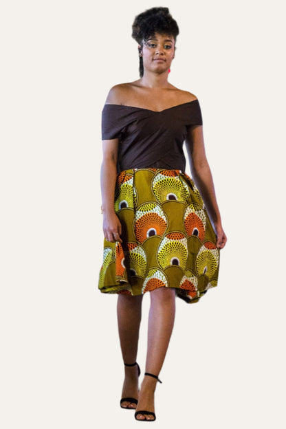Zuri(Beautiful) Off-shoulder African Print Dress