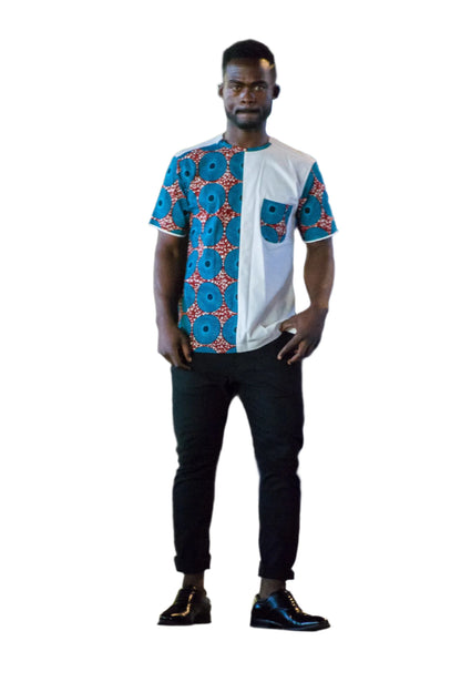 Oheneba(Child of Royalty) Ankara Short Sleeve Shirt