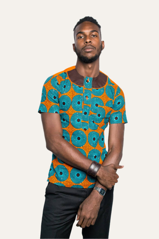 Stadi (Steadfast) Ankara Short Sleeve Shirt