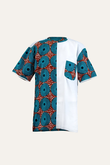 Oheneba(Child of Royalty) Ankara Short Sleeve Shirt