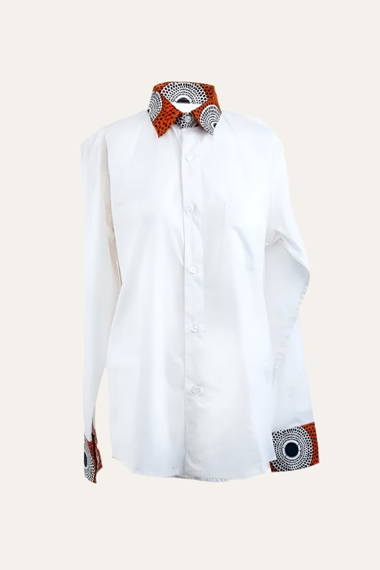 Maba(I'm Here) Button-Up Long Sleeve Shirt