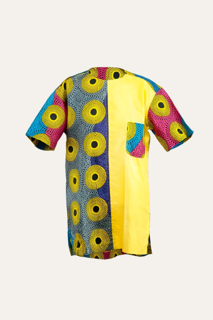 Tele(Abundant) Men's Ankara Short Sleeve Shirt